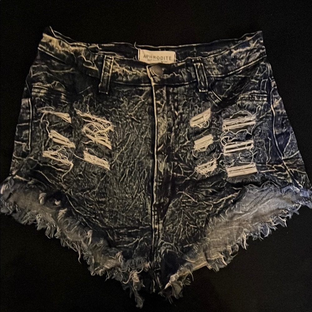 Aphrodite Distressed Denim Shorts